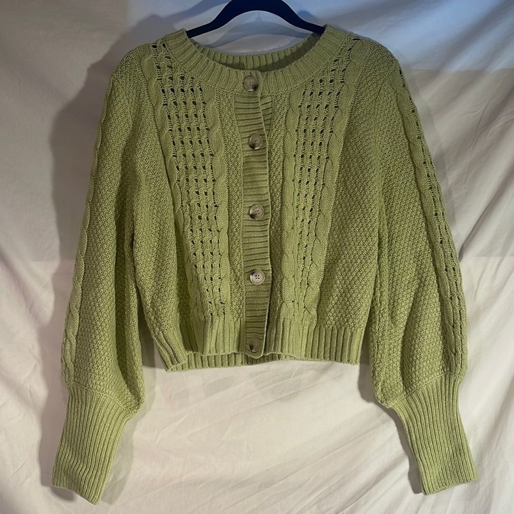 COPY - SAGE GREEN SWEATER CARDIGAN